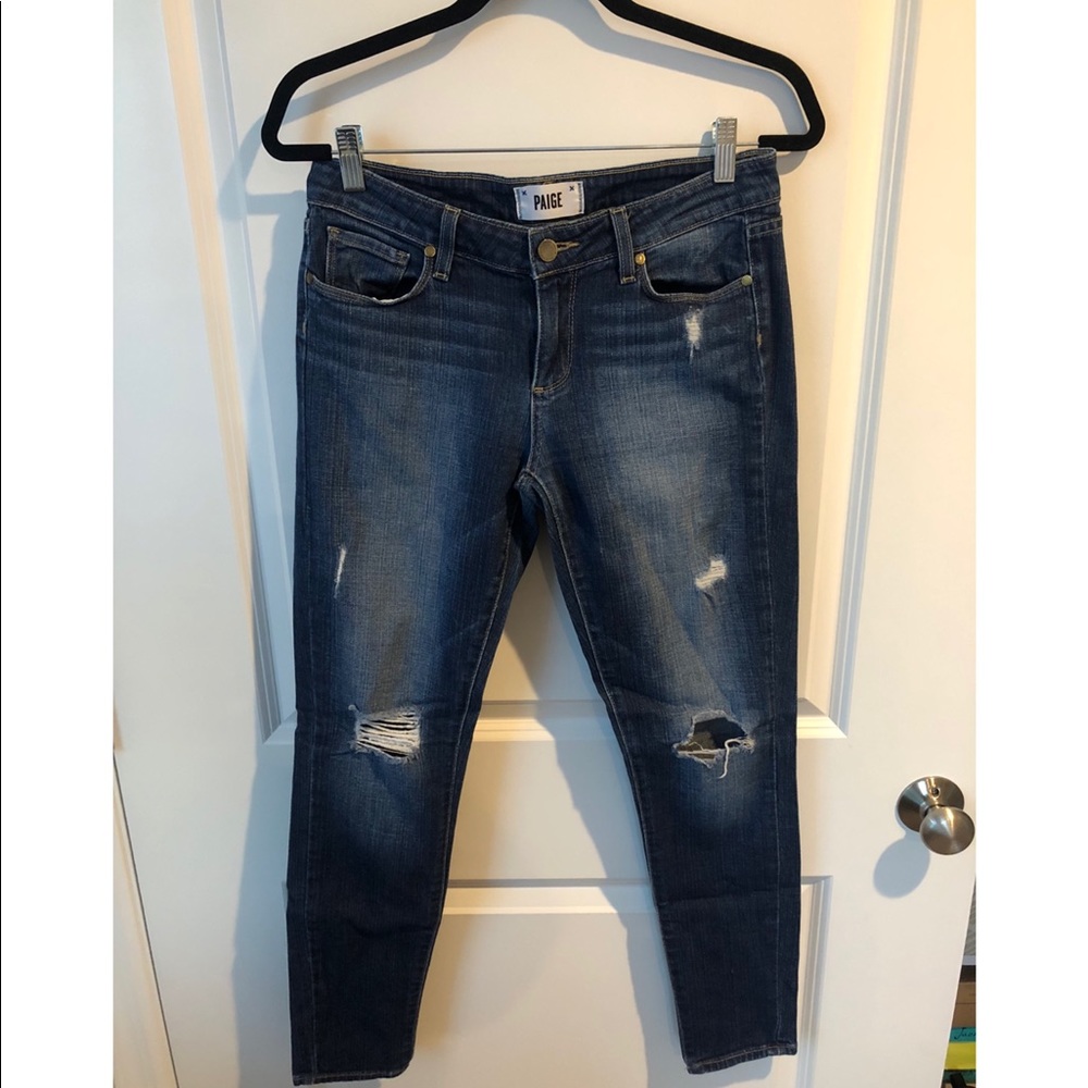 Distressed Skinny Paige Denim
